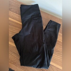Danskin Black Leggings with Subtle Micro-Pattern